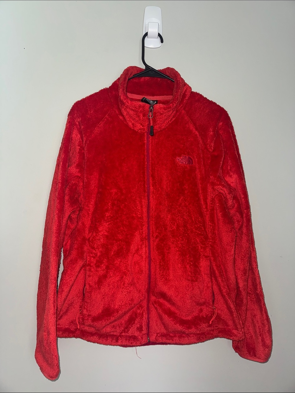 The North Face woman’s Orange Plush Full-Zip Jacket